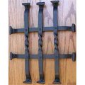 Agave Ironworks Agave Ironworks GR005-01 Vertical Bar Twist Grille Flat Black GR005-01